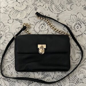 Calvin Klein Black Crossbody Bag with Gold Chain